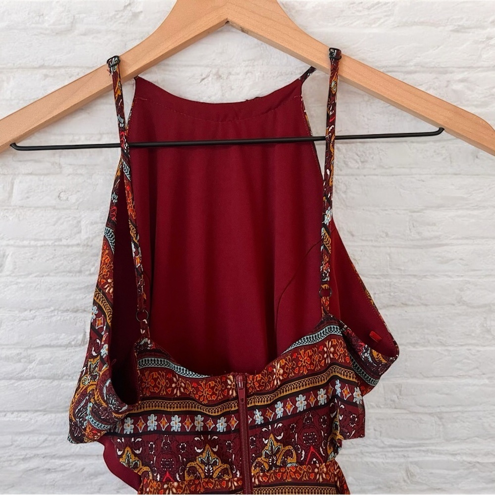 Gianni Bini Boho Paisley Waist Cutout Halter Maxi Dress Size S - Picture 8 of 13